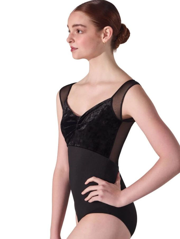 Capezio Elemental Reverie Leah Leotard, Color: Black, Size: X Small