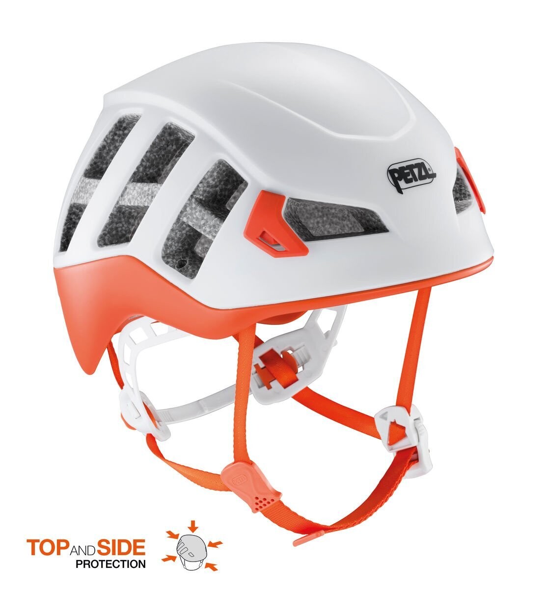Meteor Helmet, Color: White/Orange, Size: S/M