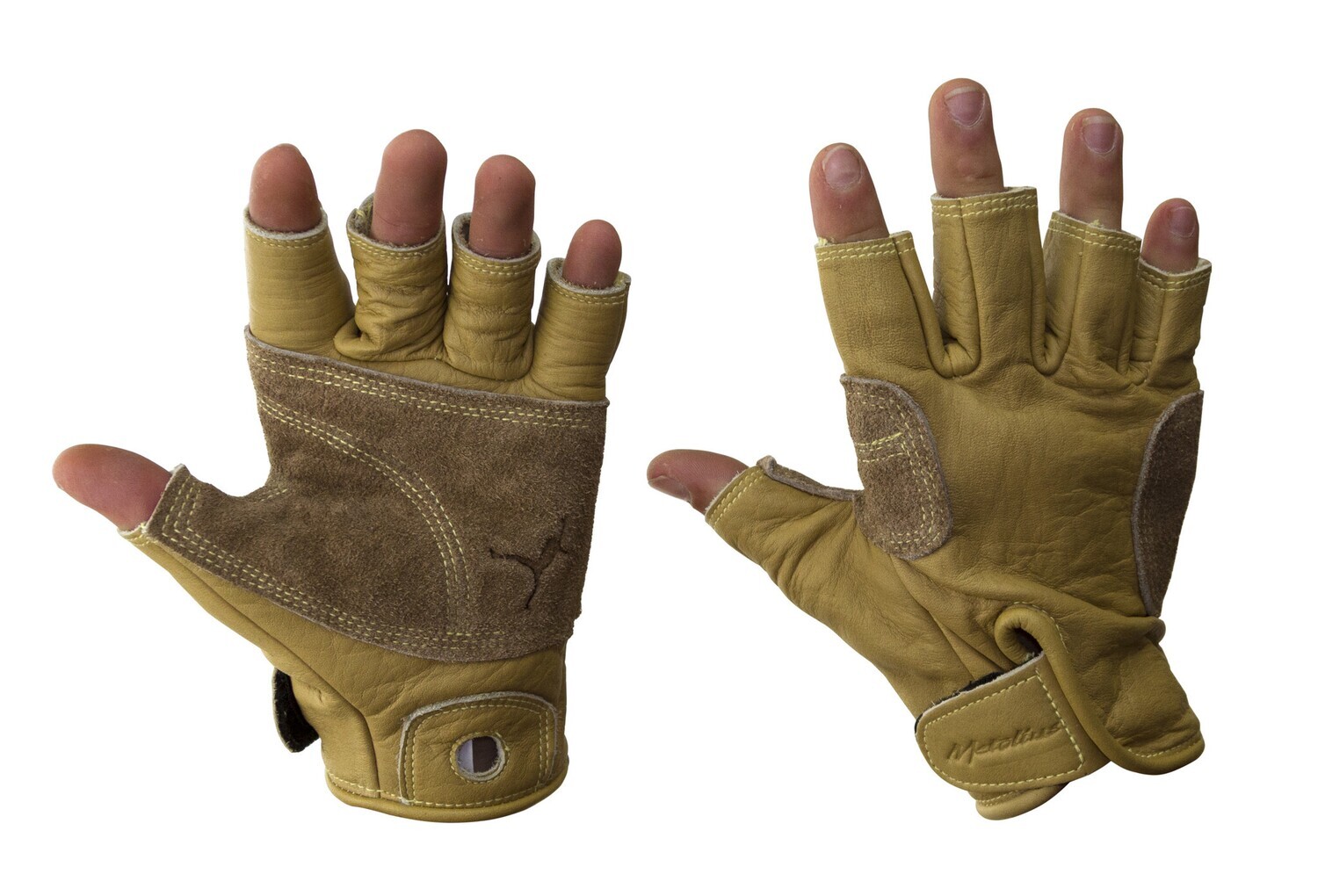 Climbing Glove - 3/4 Finger, Color: Natural, Size: S