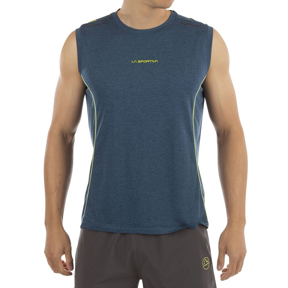 Men Tracer Tank, Color: Blue Storm, Size: M