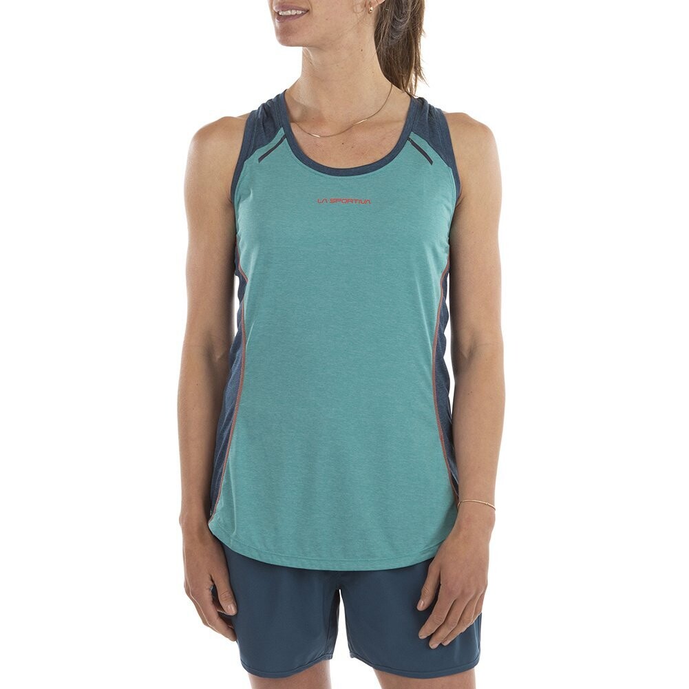 Women Tracer Tank, Color: Lagoon/Storm Blue, Size: XS