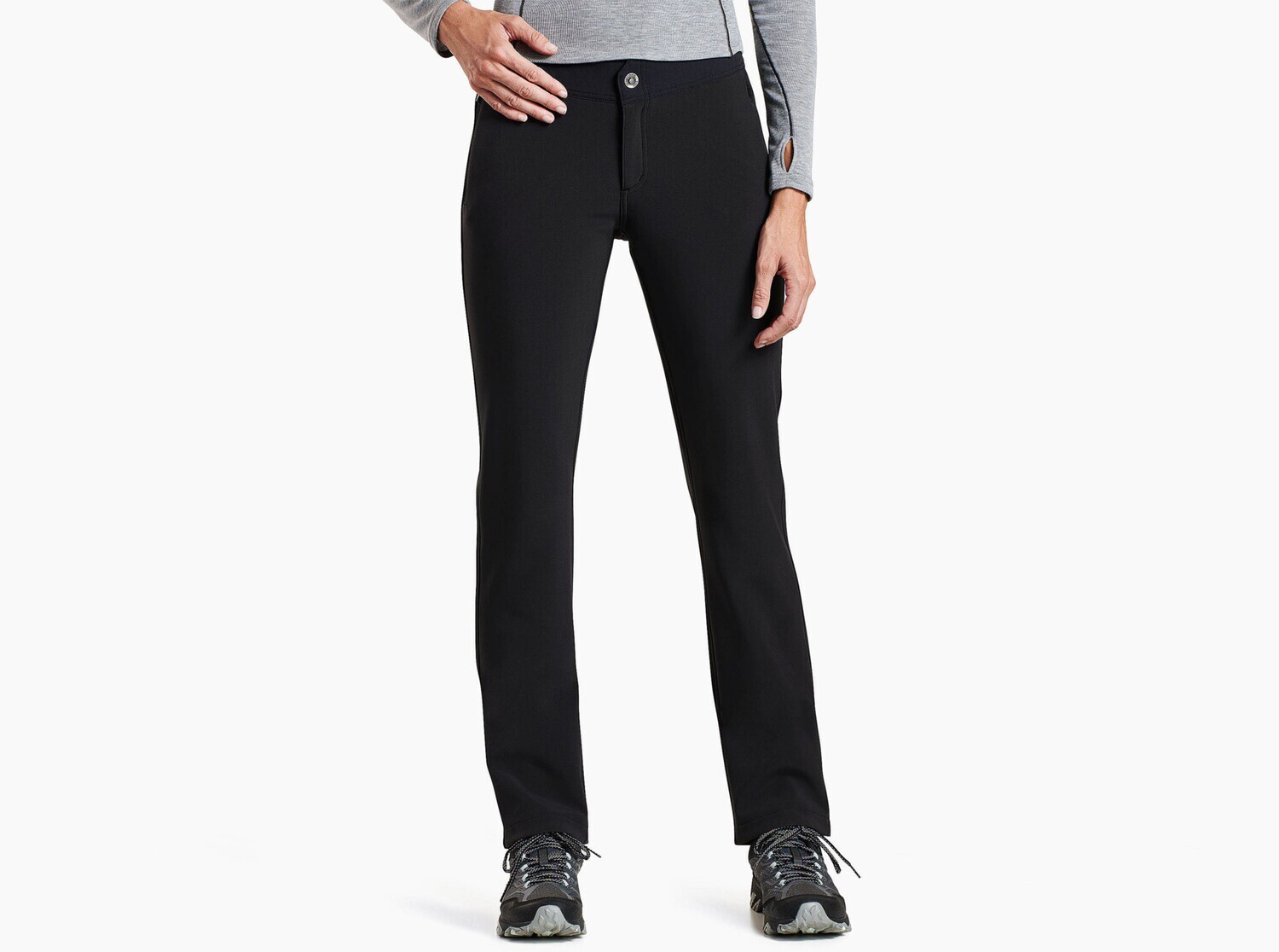 Women Frost Softshell Pant, Color: Raven, Size: 12