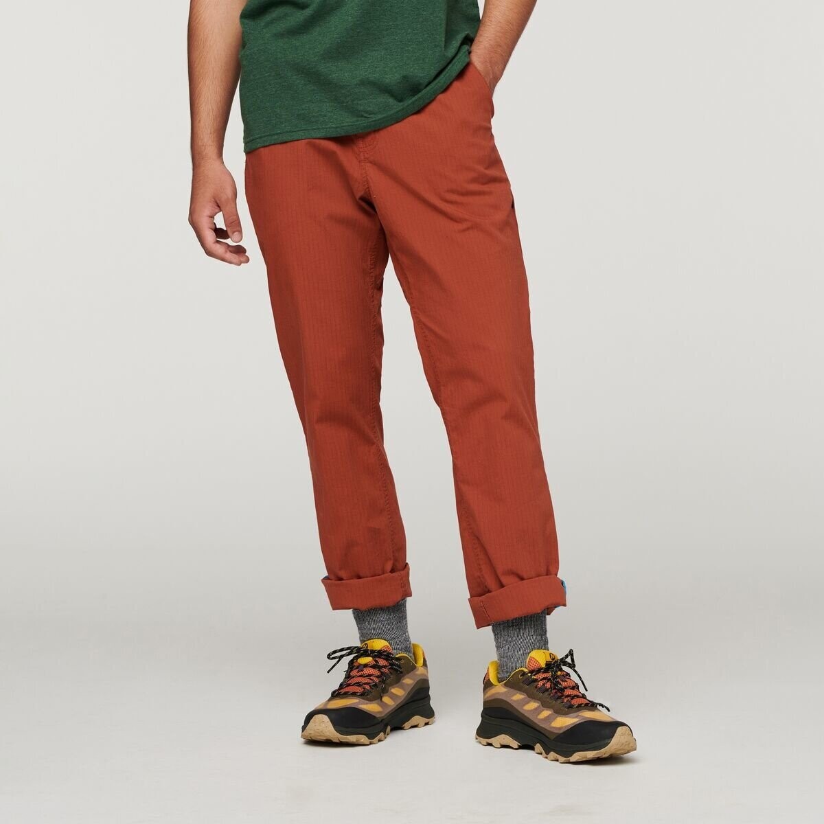 Men Salto Organic Ripstop Pant, Color: Spice, Size: LG