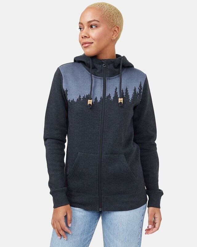 Women Juniper Zip Hoodie, Color: Meteorite Black Heather, Size: SM