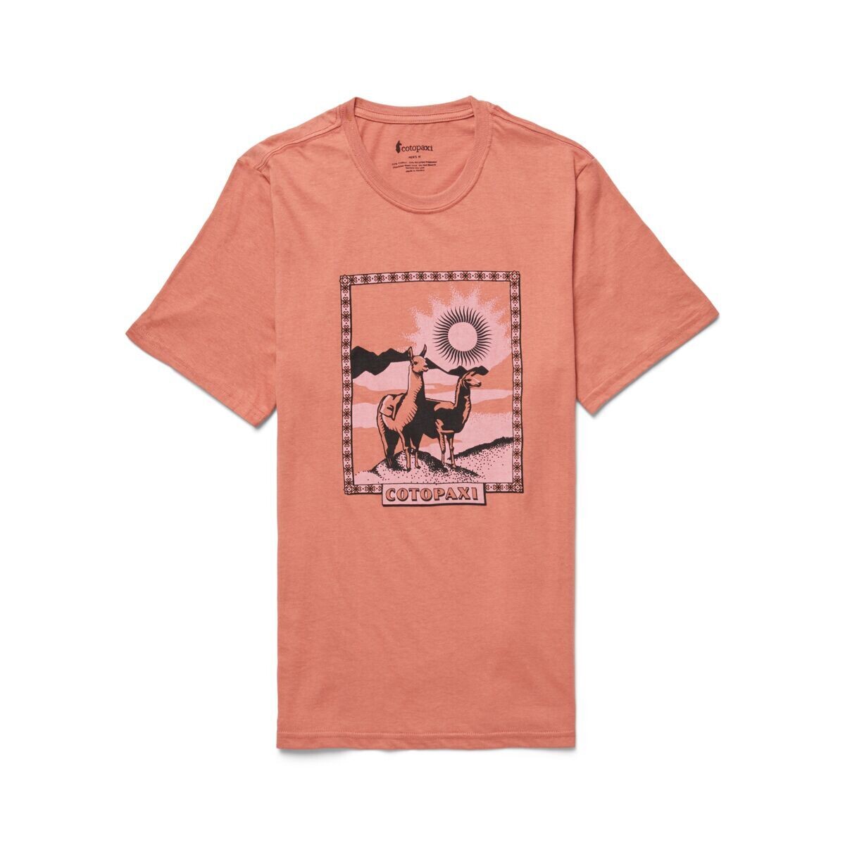 Men Llama Greetings t-shirt, Color: Faded Brick, Size: S