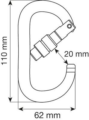 OVAL XL LOCK Carabiner