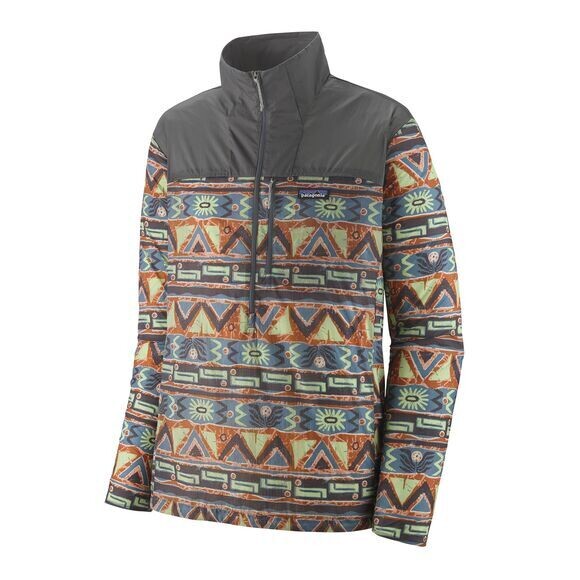 M&#39;s Houdini Stash 1/2 Zip, Color: High Hopes Geo: Forge Grey, Size: S