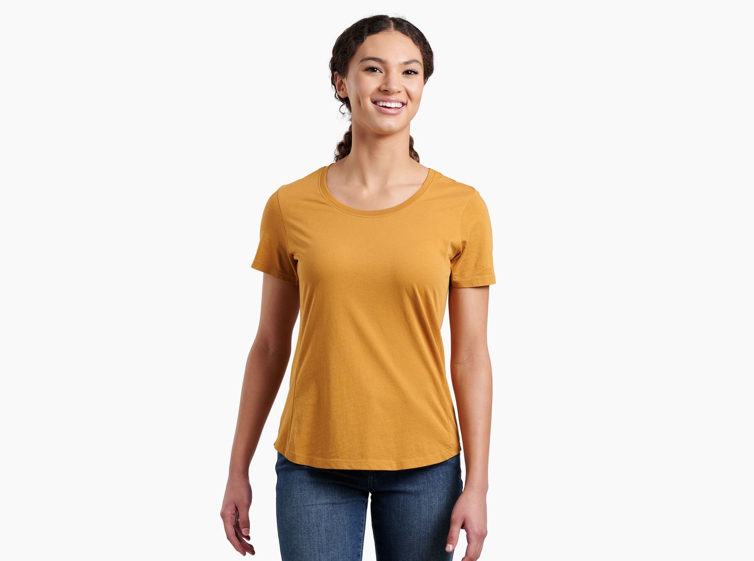 Arabella Scoop SS, Color: Golden Spice, Size: XS