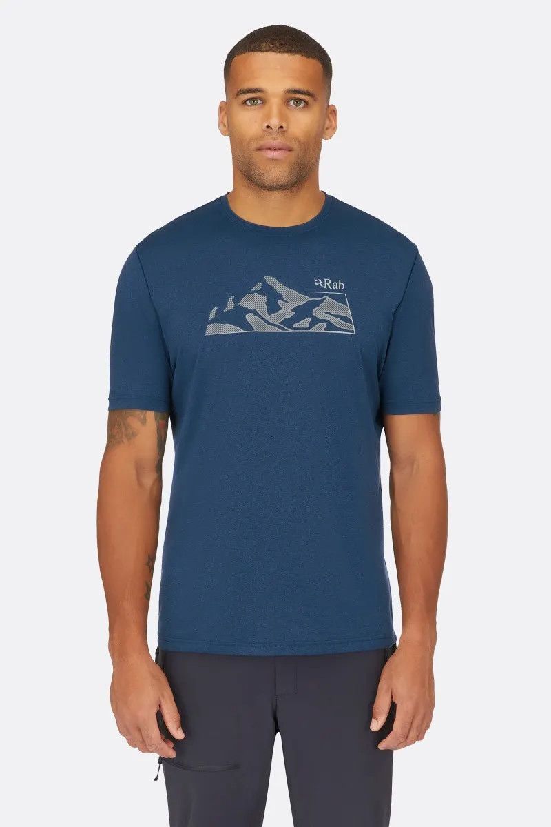 Mantle Mountain Tee, Color: Tempest Blue, Size: S