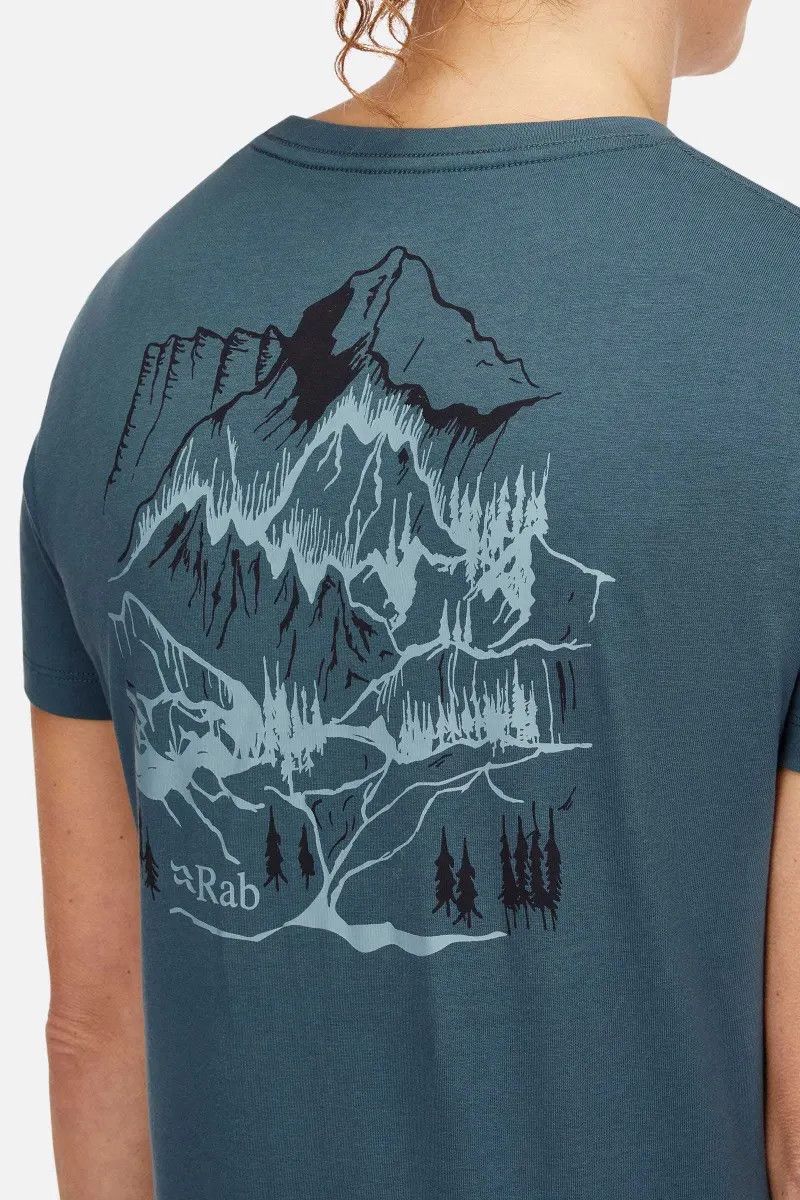 Women Tuku Ridge Tee, Color: Orion Blue, Size: S