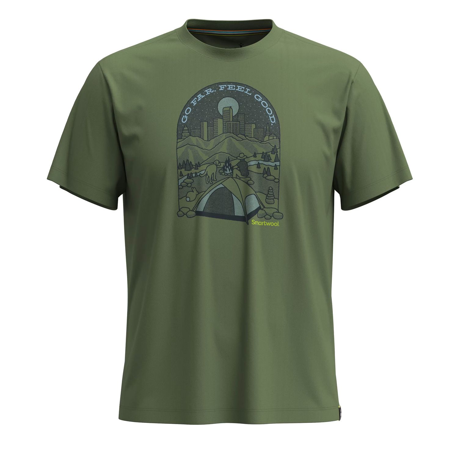 Streets to Peaks Graphic Short Sleeve Tee, Color: Fern Green, Size: L