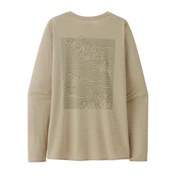 W&#39;s Long Sleeve Cap Cool Daily Graphic Shirt, Color: Pumice X-Dye, Size: XS
