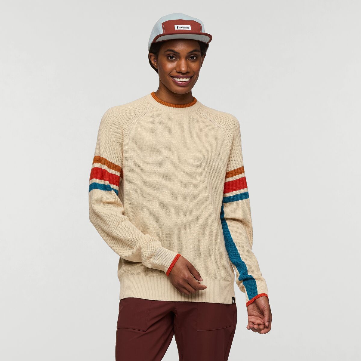 Libre Waffle Crew Sweater, Color: Cream, Size: S