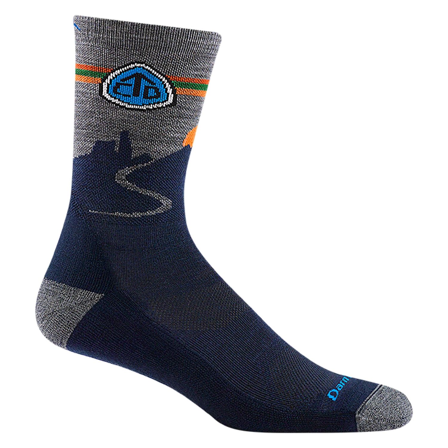 CDT Micro Crew Lightweight Hiking Sock, Color: Eclipse, Size: M