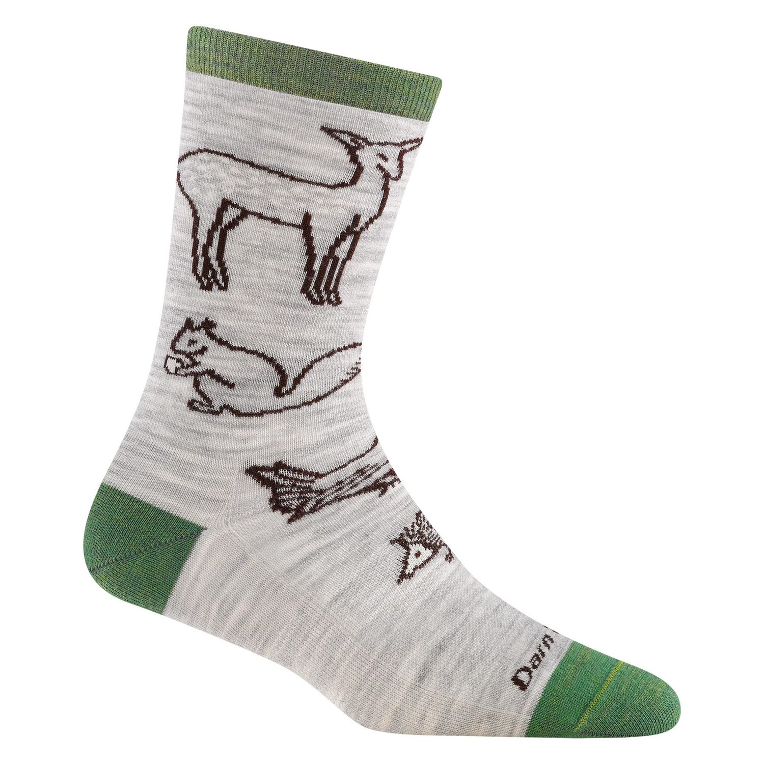 Women&#39;s Woodland Creatures Crew Lightweight, Color: Ash, Size: M