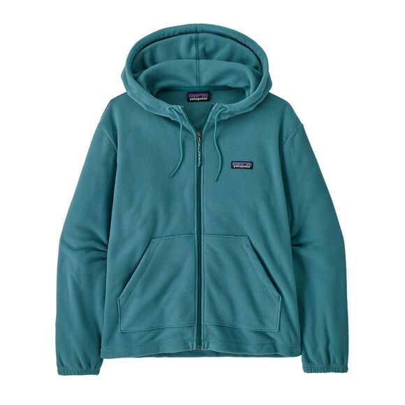 W&#39;s Micro D Fleece Hoody, Color: Wetland Blue, Size: XS