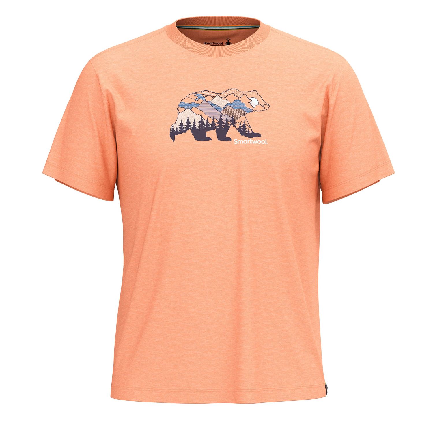 Bear View Short Sleeve Graphic Tee, Color: Terracota, Size: S