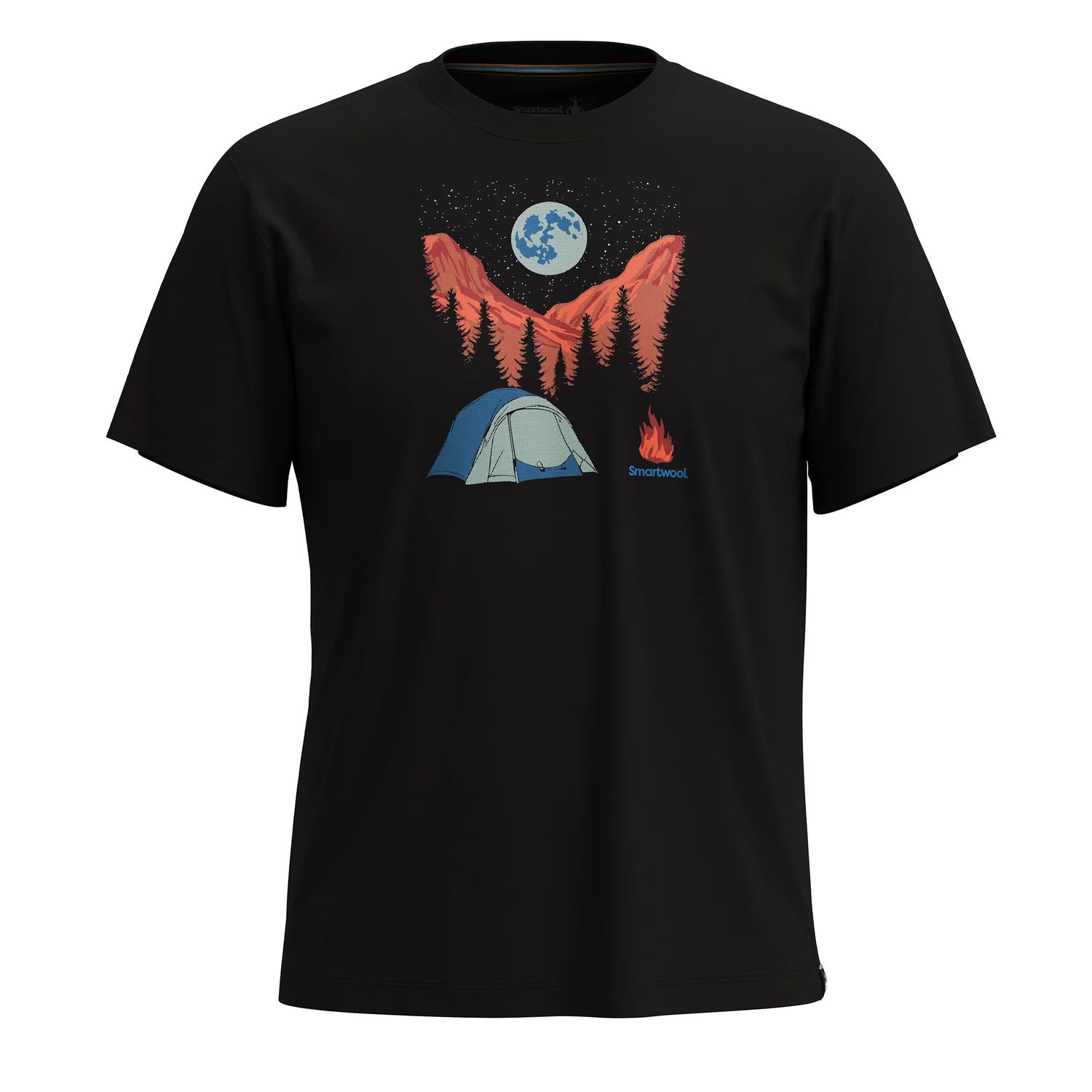 Night Camp Short Sleeve Graphic Tee, Color: Black, Size: S