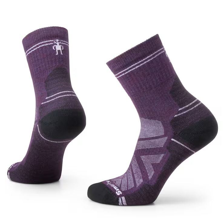 Women&#39;s Hike Light Cushion Mid Crew Socks, Size: S, Color: Purple Iris