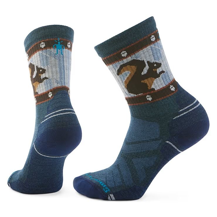 Women&#39;s Hike Light Cushion Squirrely Crew Socks, Size: S, Color: Twilight Blue