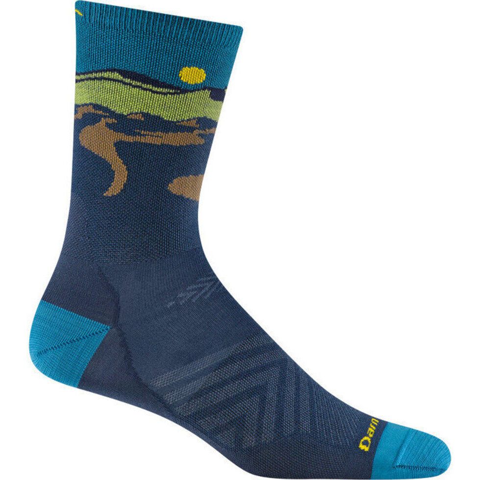 Men&#39;s Ridge Runner Micro Crew Ultra-Lightweight Running Socks, Color: Midnight, Size: M