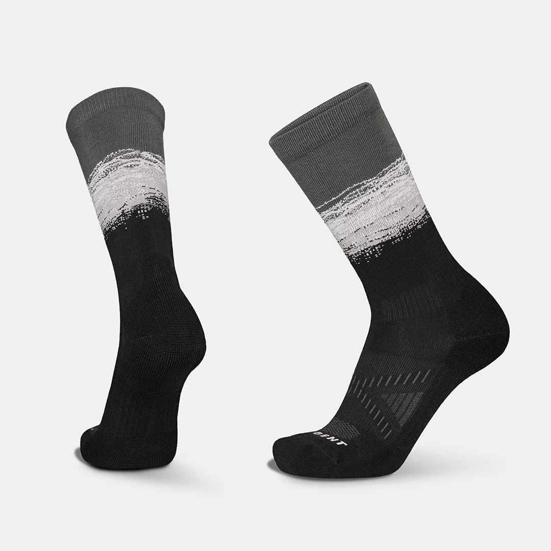 Light Cushion The Range Crew Sock, Color: Black, Size: M