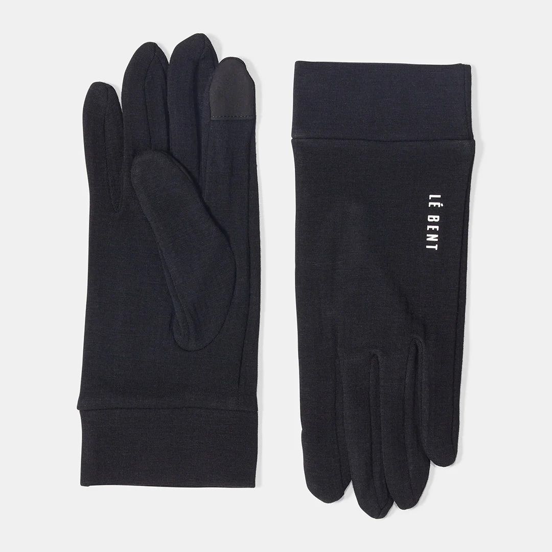 Heavyweight Antarctic Grid Fleece Glove, Color: Black, Size: S