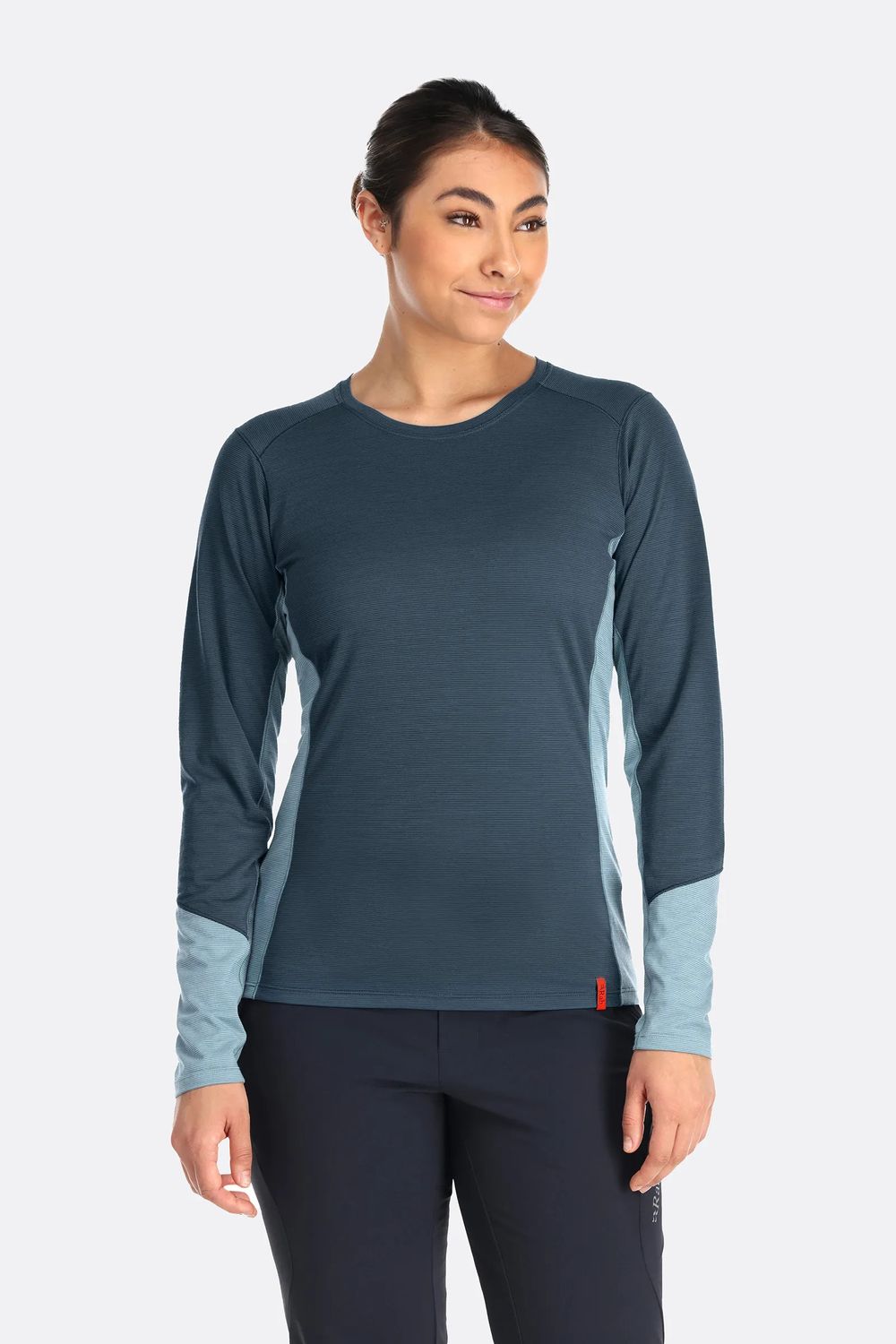 Women Syncrino Base LS Tee, Color: Graphene, Size: XS