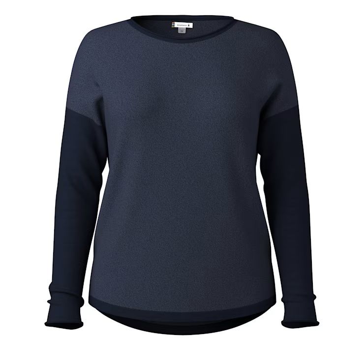 Women&#39;s Shadow Pine Colorblock Sweater, Color: Deep Navy, Size: S