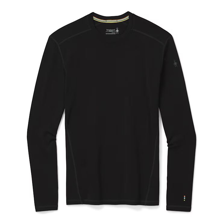 Men&#39;s Classic Thermal Merino Base Layer Crew, Color: Black, Size: S