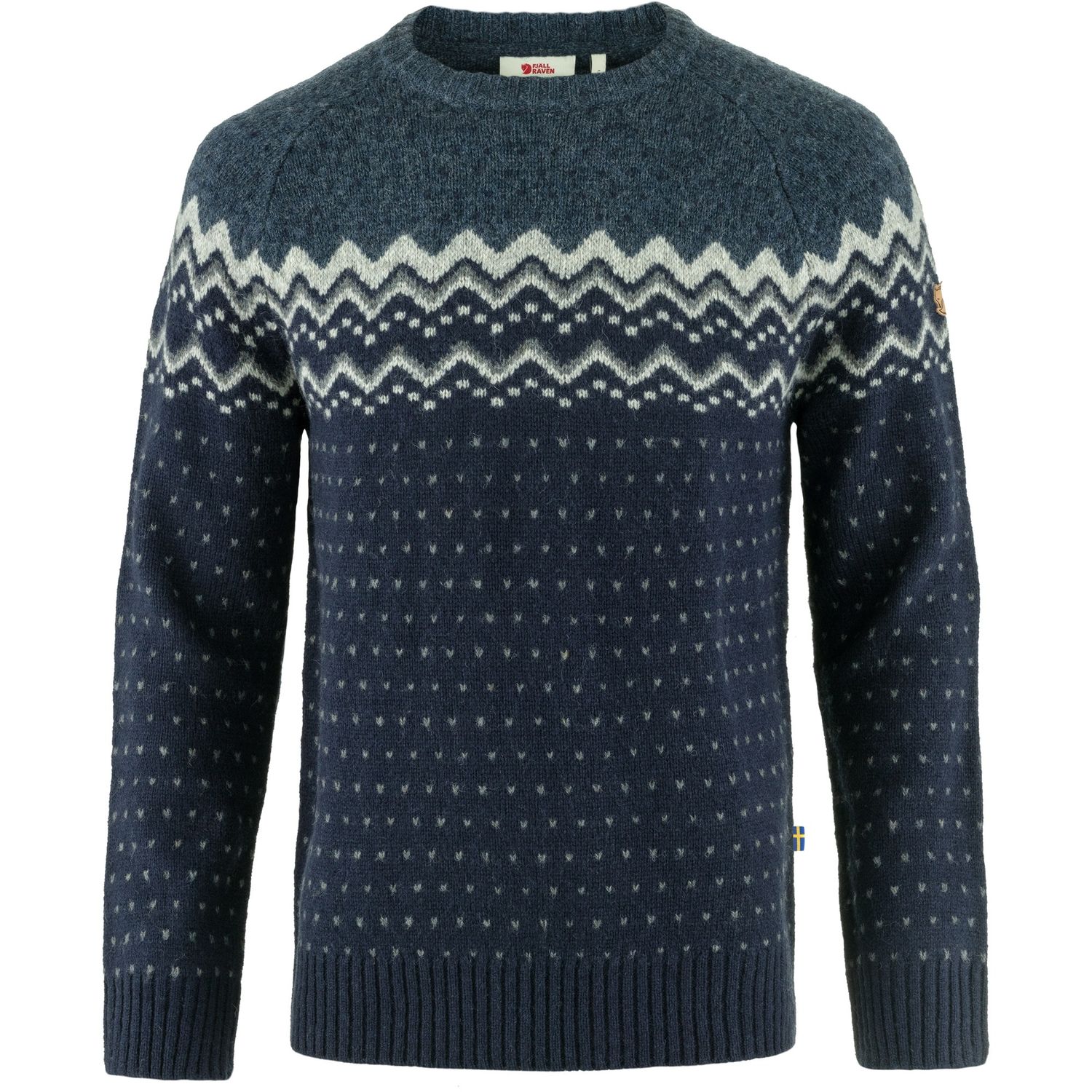 Men Övik Knit Sweater, Color: Dark Navy-Mountain Blue, Size: M