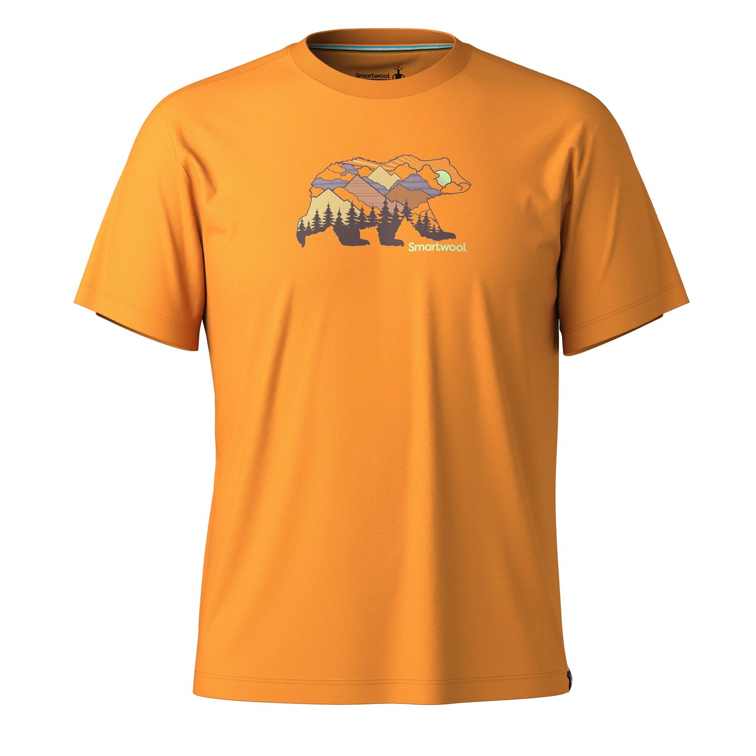 Bear View Short Sleeve Graphic Tee, Color: Terracota, Size: S