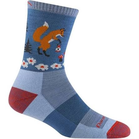 Women's Critter Club Micro Crew Lightweight Hiking Socks, Color: Vapor, Size: S