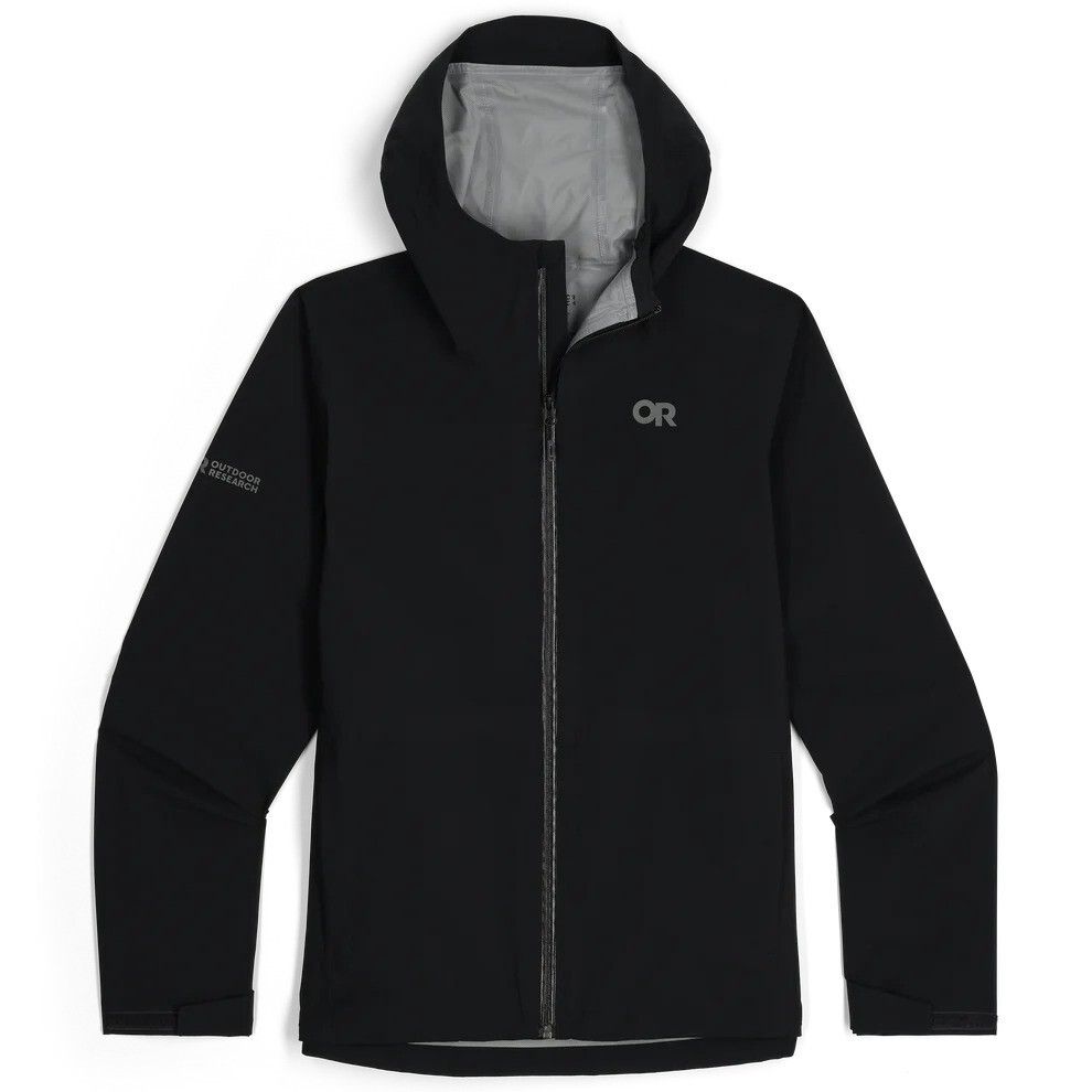 Men's Stratoburst Stretch Rain Jacket, Color: Black, Size: M