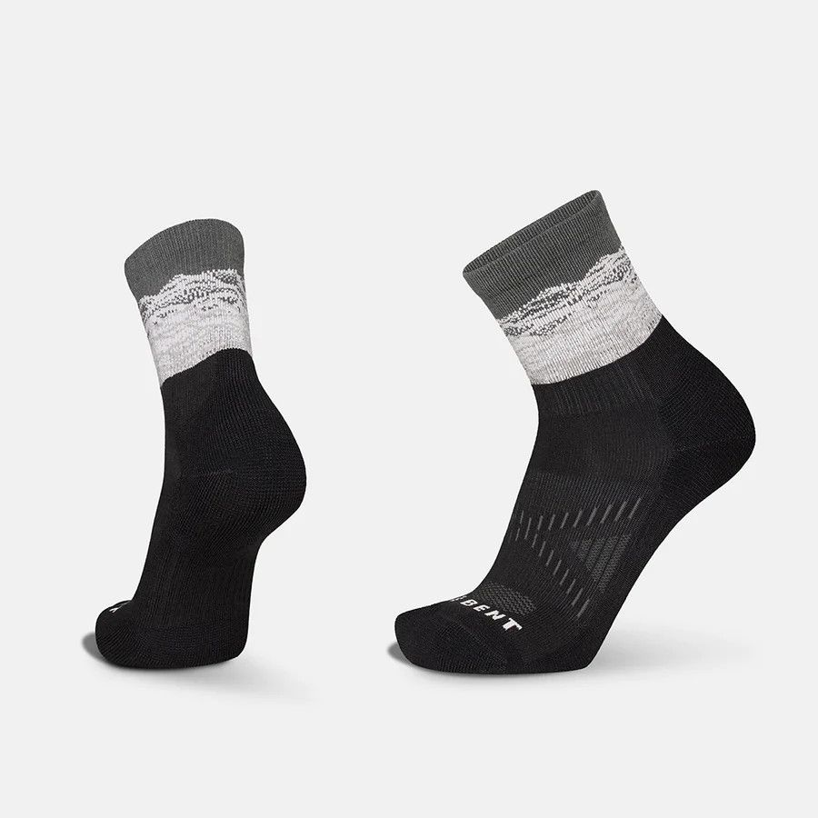 The Range Light Cushion Mini Hike Sock, Color: Black, Size: M