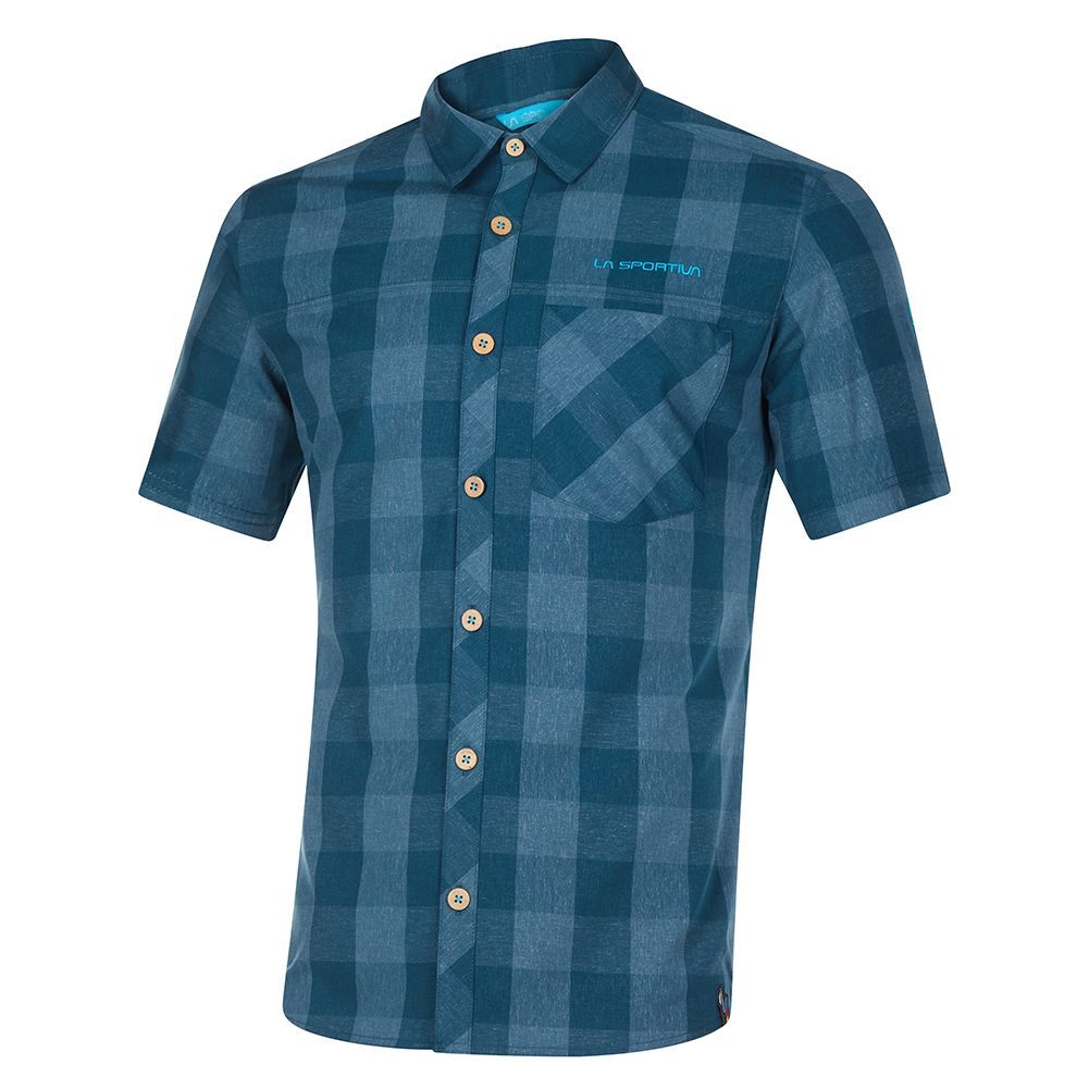 Nomad SS Shirt, Color: Storm Blue/maui, Size: S
