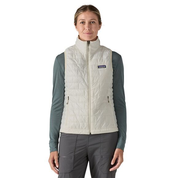 Women Nano Puff Vest, Color: Birch White, Size: XS