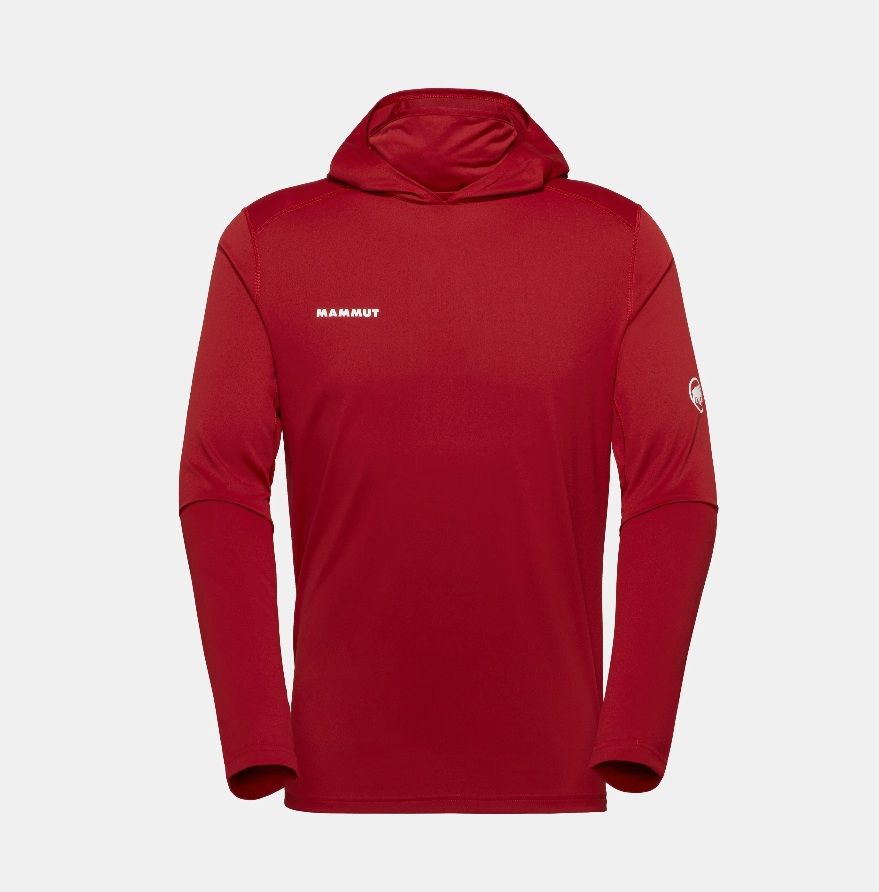 Men Selun FL Sun Hoody, Color: Dark Mammut Red, Size: M