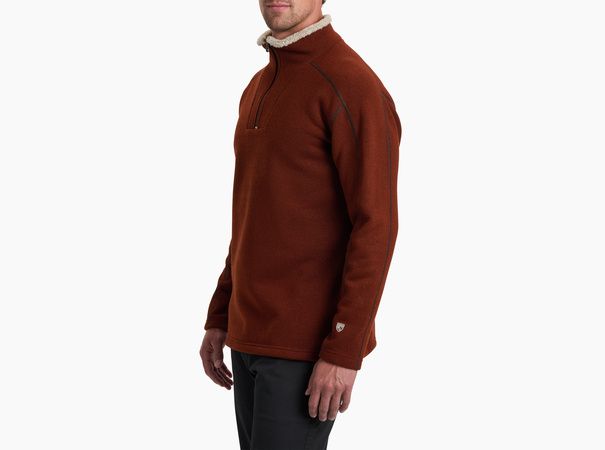 Europa 1/4 Zip, Color: Lava, Size: M
