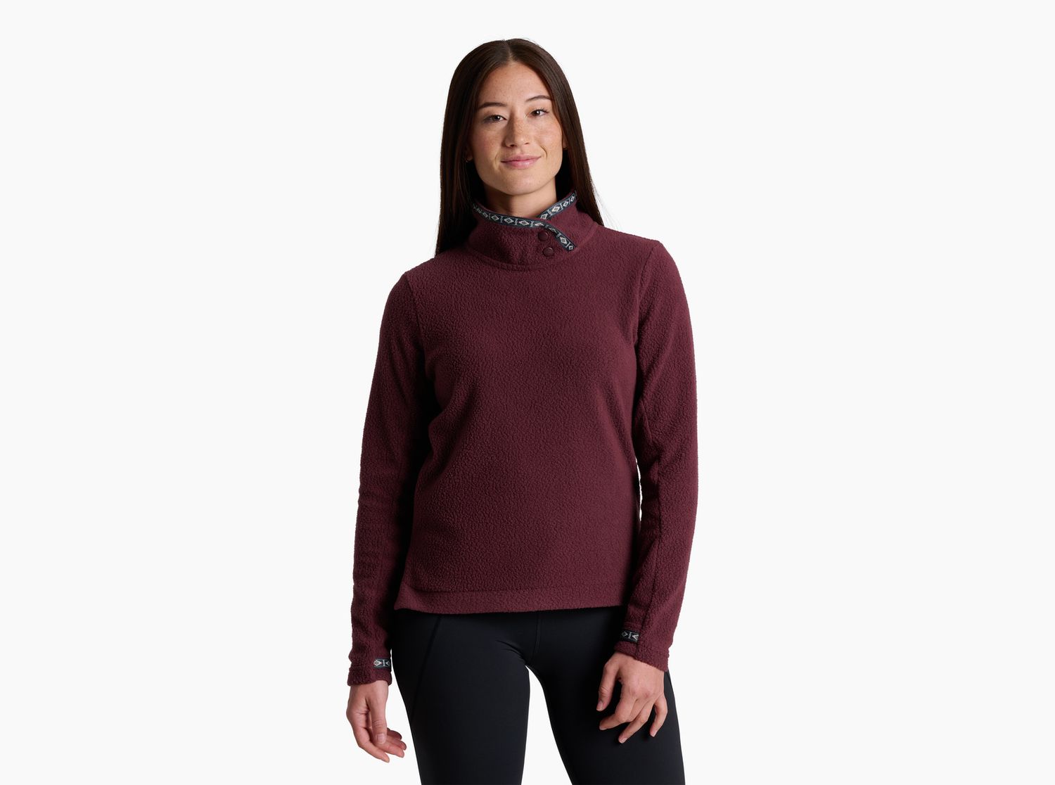 Hygge™ Snap Pullover, Color: Raisin, Size: XS