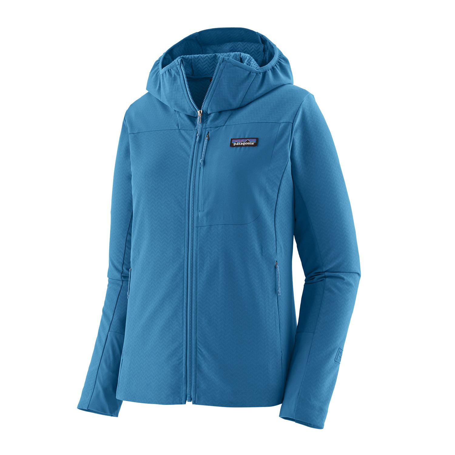 W's R1 CrossStrata Hoody, Color: Aquatic Blue, Size: S