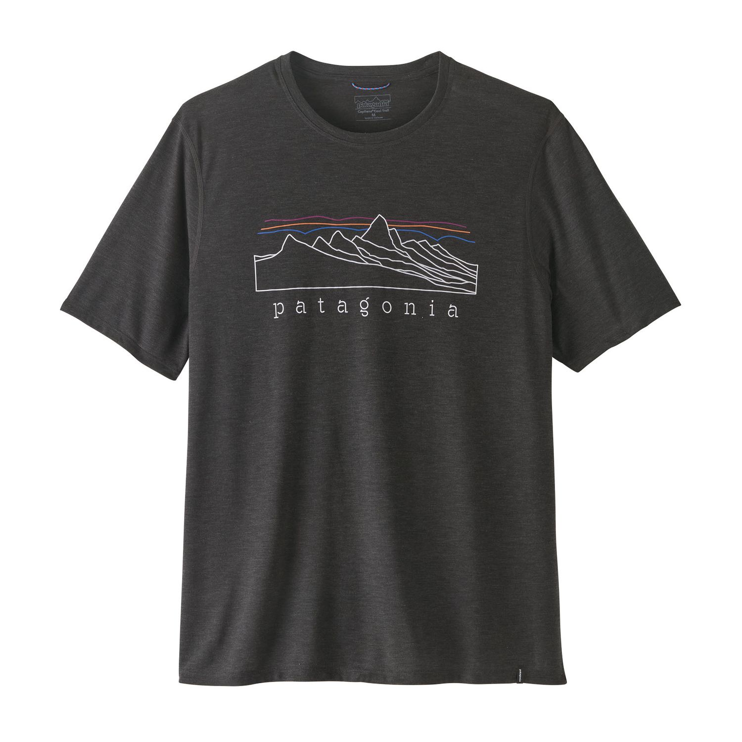 M's Capilene Cool Trail Shirt - Stratapeaks, Color: Ink Black, Size: M