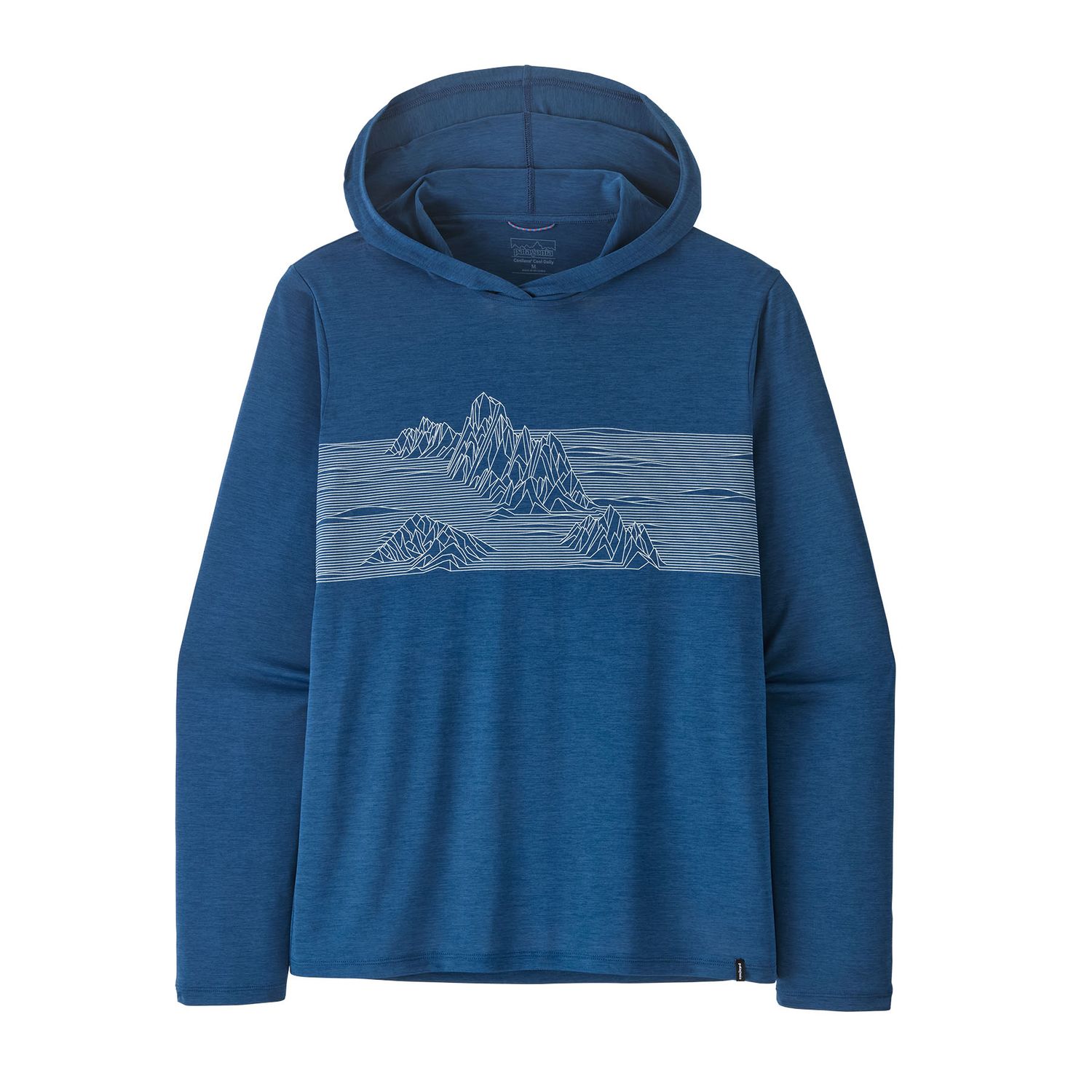 M's Capilene Cool Daily Hoody - Strataspire Stripe, Color: Light Clement Blue X-Dye, Size: S