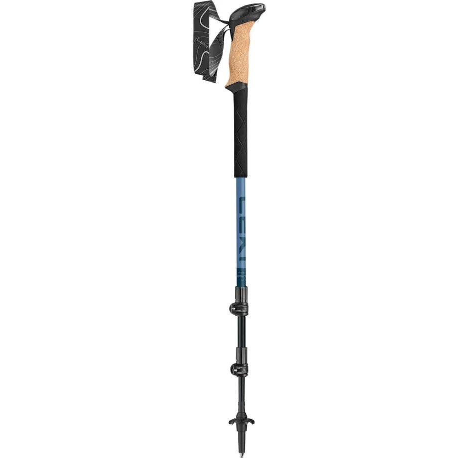 Makalu Cork Lite Trekking Poles, Color: Light Blue/Dark Blue, Size: 100-135cm