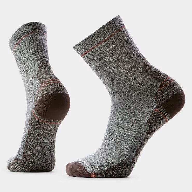 Light Cushion Mid Crew Socks, Color: Ash- Charcoal, Size: M