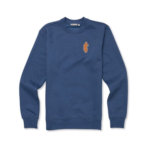 Men Lava Llama Crew Sweatshirt, Color: Deep Sea, Size: M