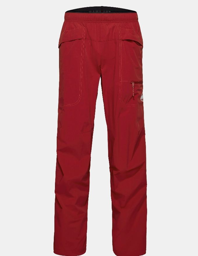 Men Sender Climbing Pants, Color: Dark Mammut Red, Size: 32