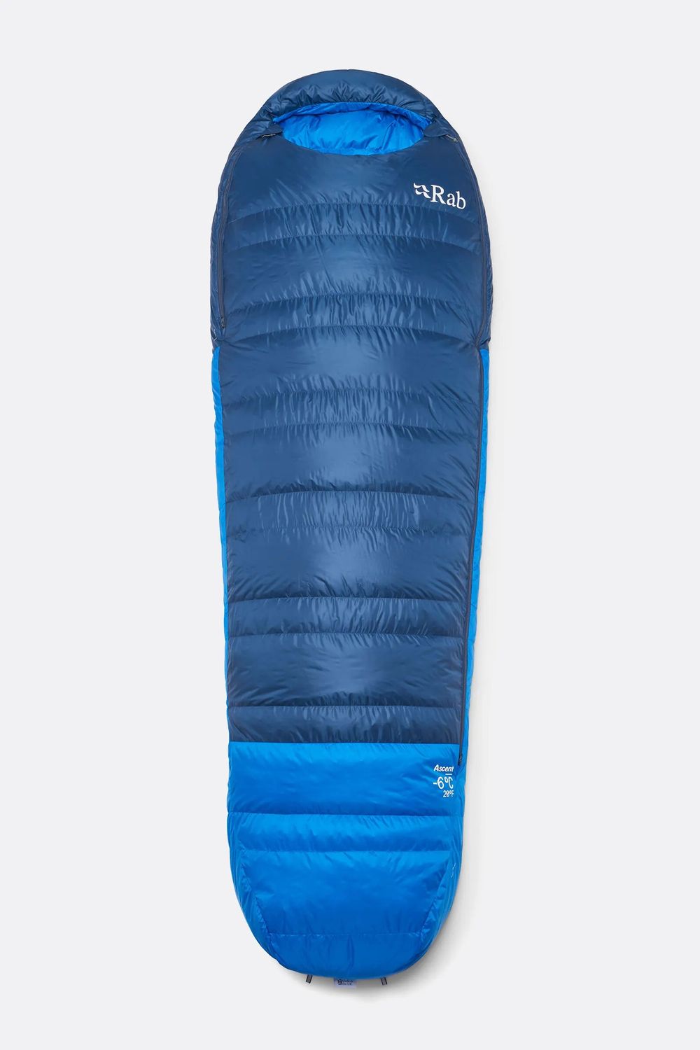 Ascent Down Sleeping Bag, Color: Tempest Blue/Maya Blue, Size: Long-LZ