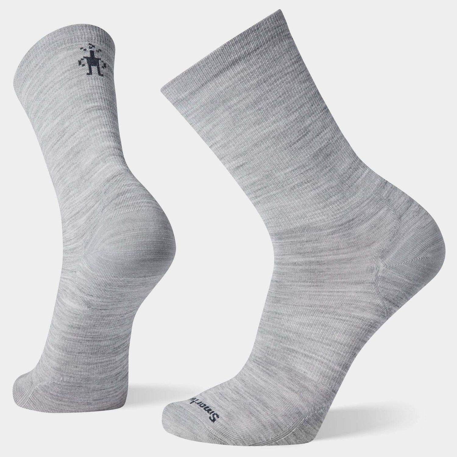 Everyday Anchor Line Crew Socks, Color: Light Grey, Size: M