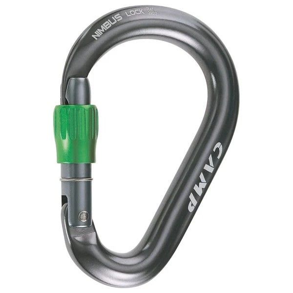 Nimbus Lock Carabiner, Color: Gun metal/Green